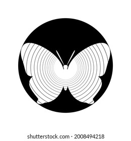 abstract butterfly vector template design.butterfly vector in black and white color. logo template, minimal, vector, simplified object- illustration