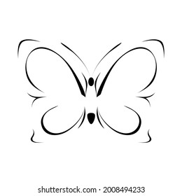 diseño abstracto de plantilla vectorial de mariposa.vector de mariposa en color blanco y negro. plantilla de logotipo, mínimo, vector, objeto simplificado - ilustración