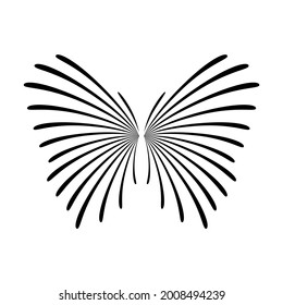 abstract butterfly vector template design.butterfly vector in black and white color. logo template, minimal, vector, simplified object- illustration