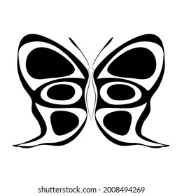 abstract butterfly vector template design.butterfly vector in black and white color. logo template, minimal, vector, simplified object- illustration