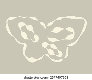 abstract butterfly wing signature silhouette