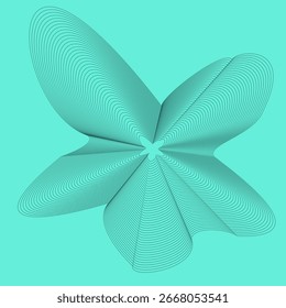 Abstrakter Schmetterling-Drahtgitter auf Teal-Hintergrund