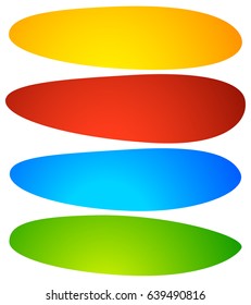 Abstract button or banner backgrounds, shapes. Colorful abstract design elements