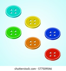 Abstract button for clothes. Icon buttons for clothes. Vector button.