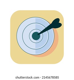 Abstract button icon target on white background - Vector illustration