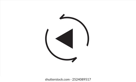 Abstraktes Multimedia-Symbol für Button-Musik auf weißem Hintergrund.