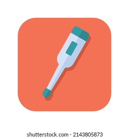 Abstract button thermometer icon on white background - Vector illustration