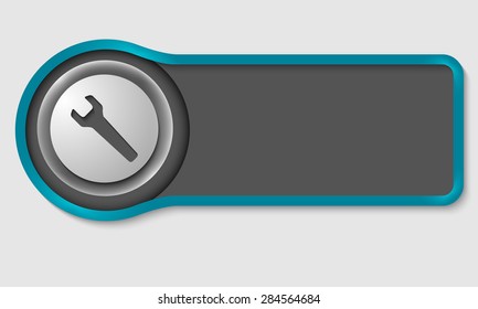 Abstract button for your white text and spanner