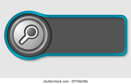 Abstract button for your white text and magnifier
