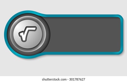 Abstract button for your white text and radix symbol