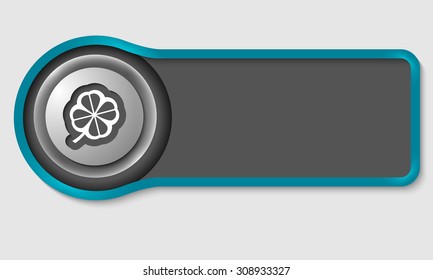 Abstract button for your white text and cloverleaf