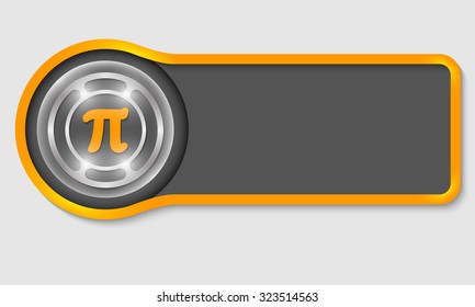 Abstract button for your white text and pi symbol