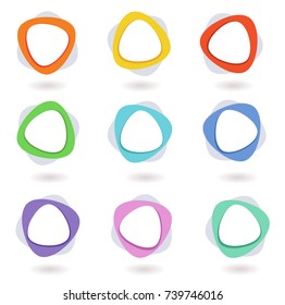 Abstract buttons isolated on white background