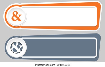 Abstract buttons for your text and ampersand