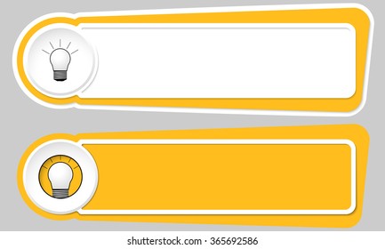 Abstract buttons for your text and bulb icon