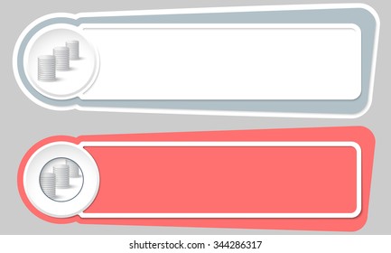 Abstract buttons for your text and coin