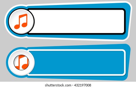 Abstract buttons for your text and icon of music