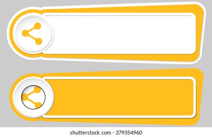 Abstract buttons for your text and share icon