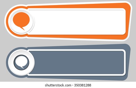 Abstract buttons for your text and speech bubble