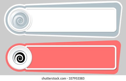 Abstract buttons for your text and spiral