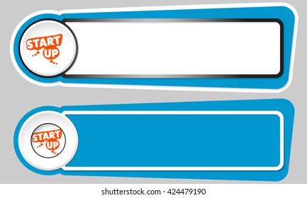 Abstract buttons for your text and start up icon