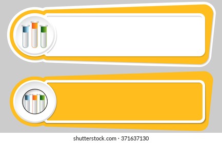 Abstract buttons for your text and test tubes