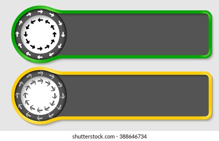 Abstract buttons for your white text and arrows