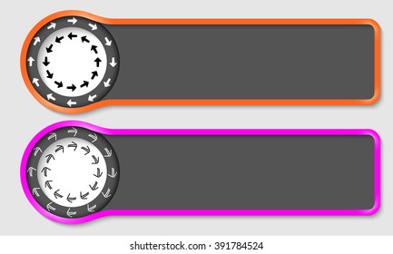 Abstract buttons for your white text and arrows