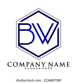 Abstract BW alphabet vector logo