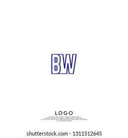abstract BW logo letters design concept in shadow shape