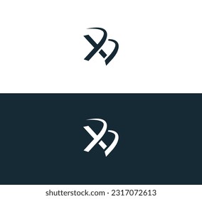 abstract  BX, XB logo design template