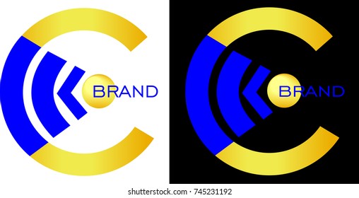 abstract "C" with ball / geometry / business logo
