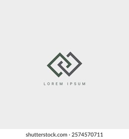 Abstract C C CC or C letter simple style business logo design vector template