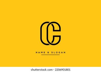Abstract C, CC Letters Logo Monogram icon.