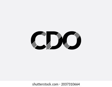 Abstract c d o letter marks minimalist logo design