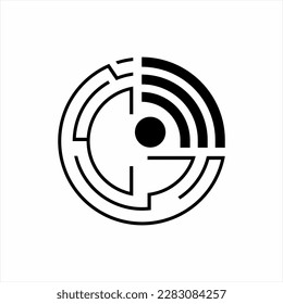 Abstract C G letter logo design.