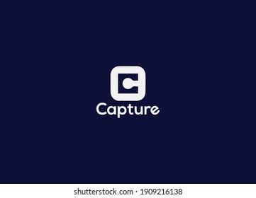 Abstract c letter capture modern logo design