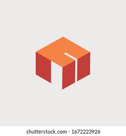 Abstract  C letter combine with building vector illustration.