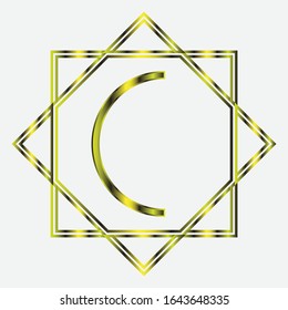 Abstract C letter Logo design vector,C letter golden logo template.