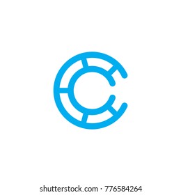 Abstract C Letter Logo Design Vector, Modern Illustration