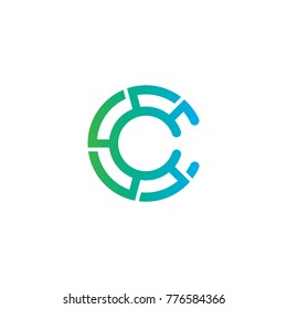 Abstract C Letter Logo Design Vector, Modern Illustration