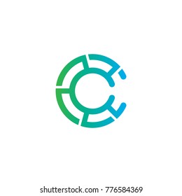 Abstract C Letter Logo Design Vector, Modern Illustration