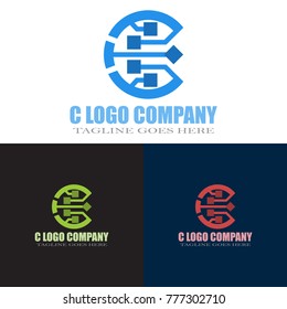 Abstract C Letter Logo Design Vector, Modern Illustration