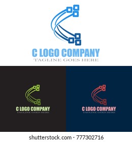 Abstract C Letter Logo Design Vector, Modern Illustration