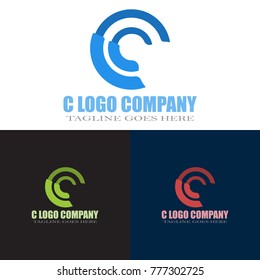 Abstract C Letter Logo Design Vector, Modern Illustration