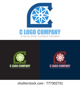 Abstract C Letter Logo Design Vector, Modern Illustration