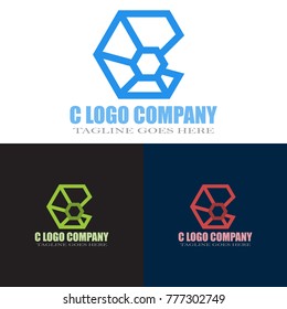 Abstract C Letter Logo Design Vector, Modern Illustration