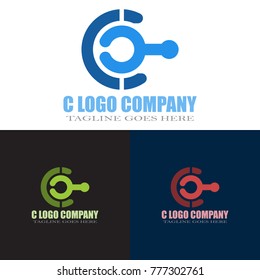 Abstract C Letter Logo Design Vector, Modern Illustration