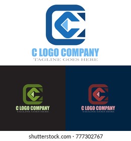 Abstract C Letter Logo Design Vector, Modern Illustration