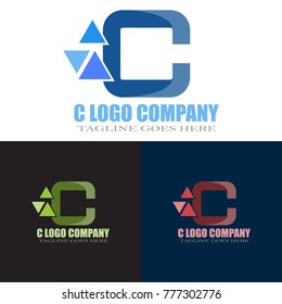 Abstract C Letter Logo Design Vector, Modern Illustration